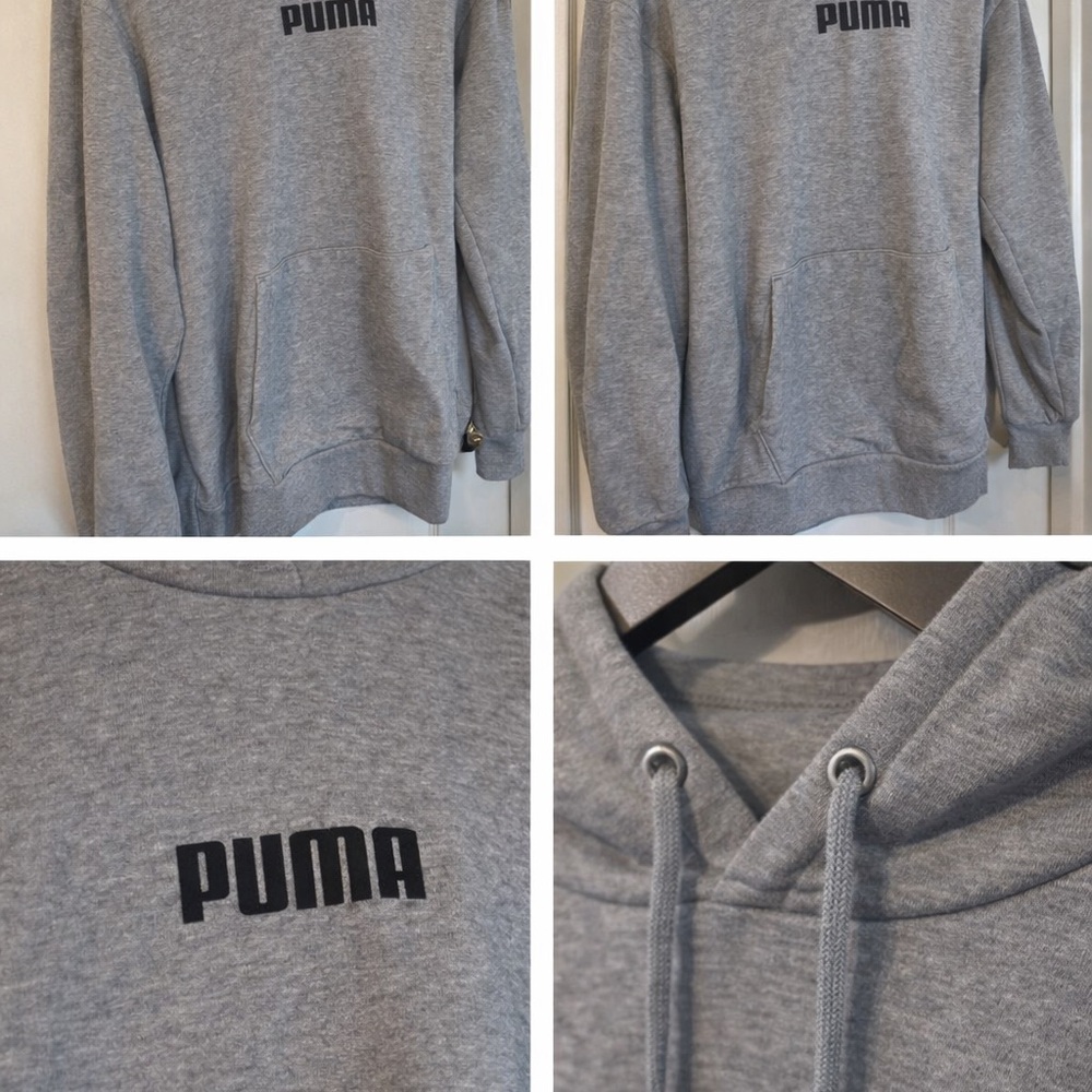 PUMA Men's Heather Gray Pullover Hoodie